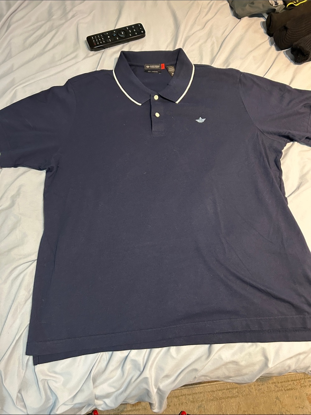 Dockers Navy Polo with White Trim